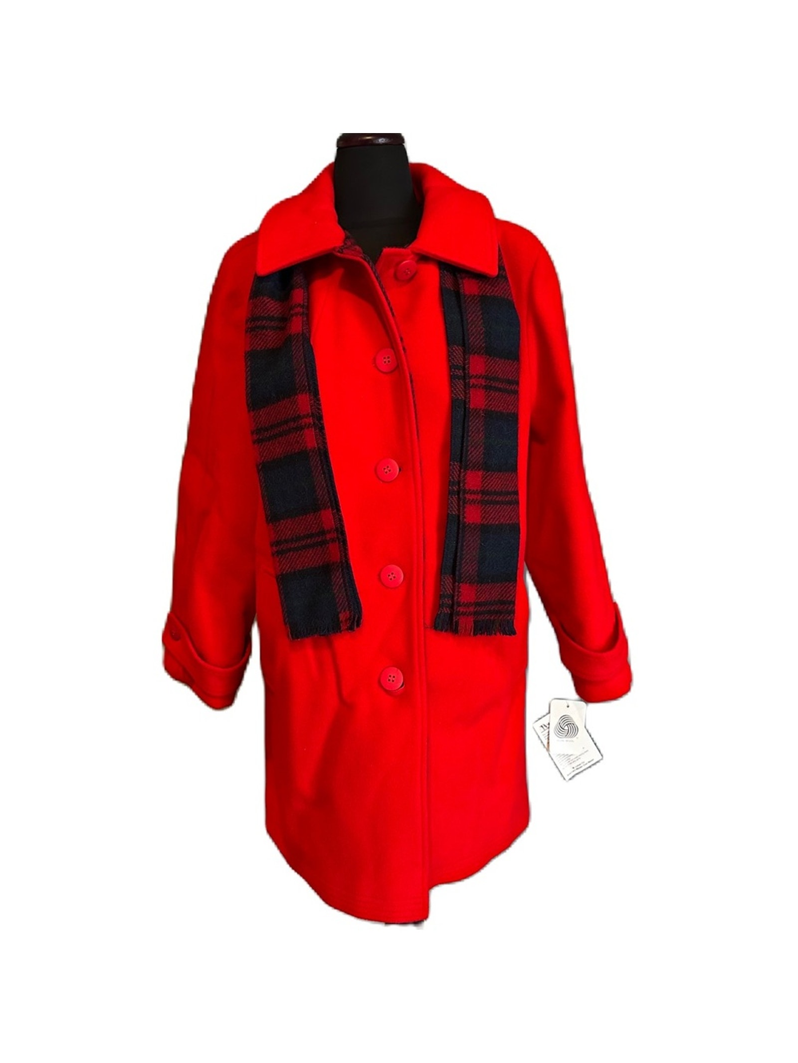 M. Liman Penguin Fashions Vintage Wool Coat W/ Scarf